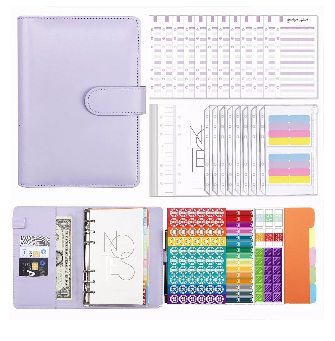 Foto 5 pulgar | Kit de Carpeta Planner Cuaderno Malubero color Púrpura