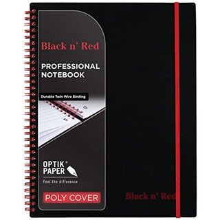 Foto 2 | Venta Internacional - Cuaderno Negro/Rojo Cub Poliéster Papel Optik Compat Scribzee Eco Enc Espiral 11'' X 8-1/2'' 7