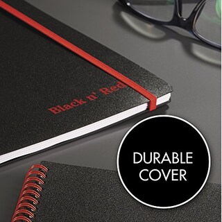 Foto 5 | Venta Internacional - Cuaderno Negro/Rojo Cub Poliéster Papel Optik Compat Scribzee Eco Enc Espiral 11'' X 8-1/2'' 7