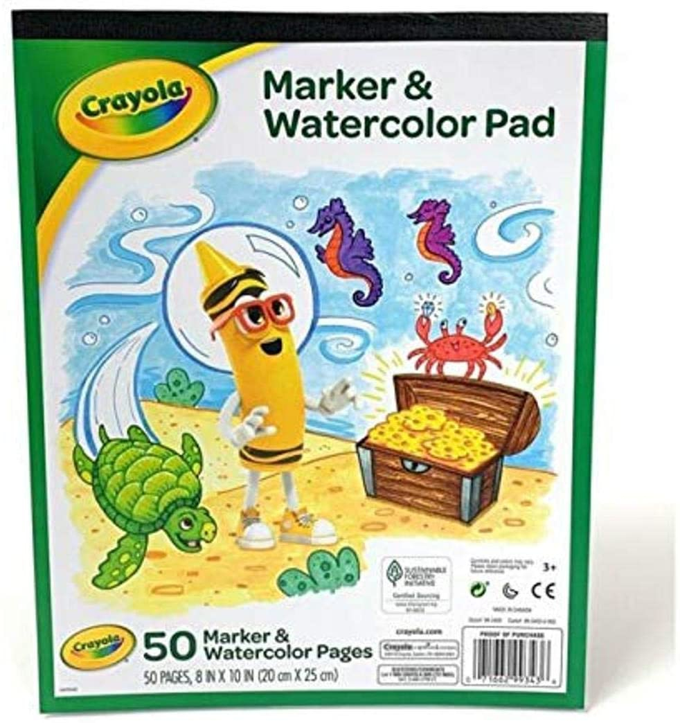 Venta Internacional- Cuaderno de Marcadores y Acuarelas Crayola 8 X 10 Pulgadas 50 Páginas