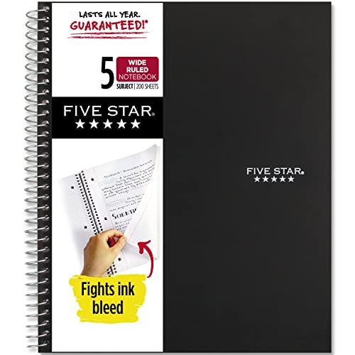 Foto 2 pulgar | Venta Internacional- Cuaderno Five Star Rayado Ancho 200 Hojas 10-1/2'' X 8'' Negro