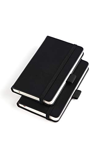 Venta Internacional- Cuaderno Bolsillo Vanpad Tapa Dura 3'' X 5.5'' Mini Diario Líneas Rayadas Cubierta de Cuero 2 PZAS