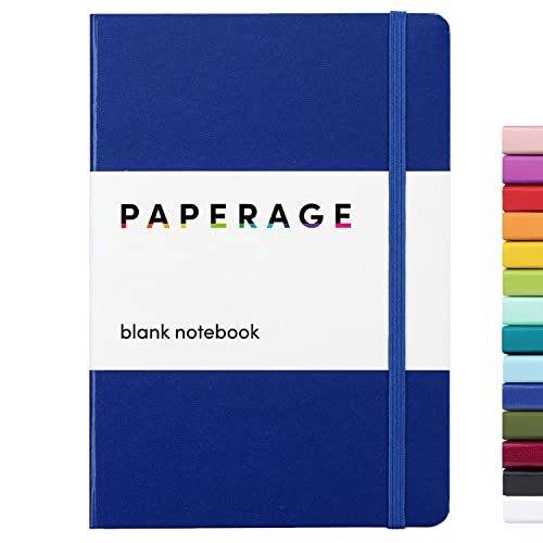 Venta Internacional- Cuaderno en Blanco Paperage Azul Marino 160 Páginas