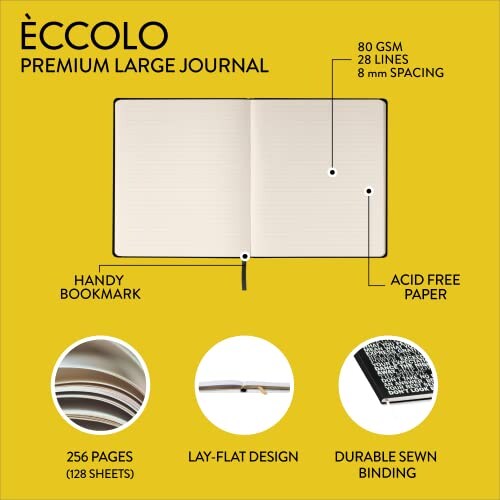 Venta Internacional- Cuaderno A Rayas Grande Eccolo Flexible 256 ...