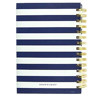 Foto 3 | Venta Internacional- Cuaderno con Espiral Graphique Rayas Azul 160 Pág
