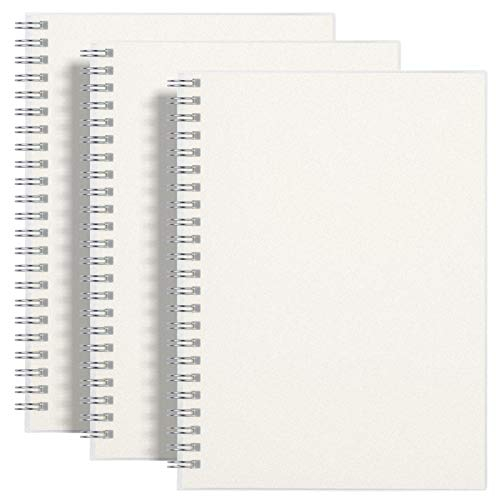 Venta Internacional- Cuaderno En Blanco Rettacy Espiral 3 Pzs - A5 Sin Líneas Cubierta Transparente