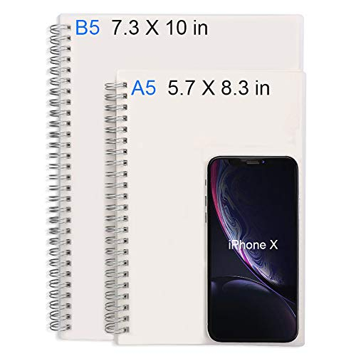 Foto 6 pulgar | Venta Internacional- Cuaderno En Blanco Rettacy Espiral 3 Pzs - A5 Sin Líneas Cubierta Transparente