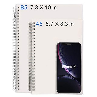 Foto 5 | Venta Internacional- Cuaderno En Blanco Rettacy Espiral 3 Pzs - A5 Sin Líneas Cubierta Transparente