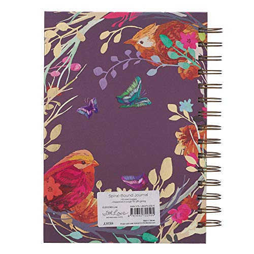 Foto 4 pulgar | Venta Internacional- Cuaderno Espiral Inspirador Mujeres Bendita Aquella Cree Pájaros/floral Berenjena Encuadernado