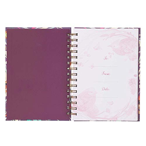 Foto 5 pulgar | Venta Internacional- Cuaderno Espiral Inspirador Mujeres Bendita Aquella Cree Pájaros/floral Berenjena Encuadernado