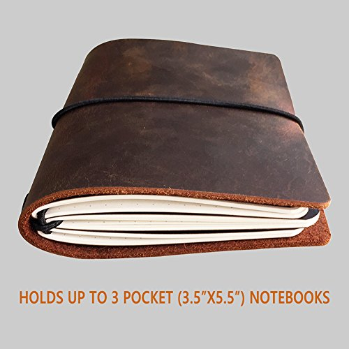 Foto 6 pulgar | Venta Internacional- Cuaderno Viaje Bolsillo Newestor Diario de Cuero Unisex