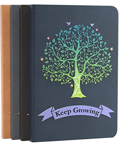 Foto 3 pulgar | Venta Internacional- Cuadernos Árbol Vida A5 Rayas Anchas Papel Grueso 180° Tapa Dura Cuero Sintético