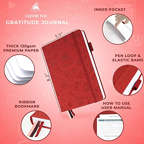 Foto 3 pulgar | Venta Internacional-Cuaderno Clever Fox color Rojo