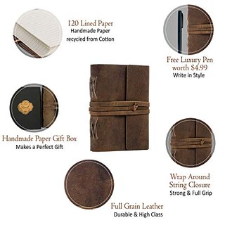 Foto 2 | Venta Internacional - Cuaderno de Cuero + pluma KomalC