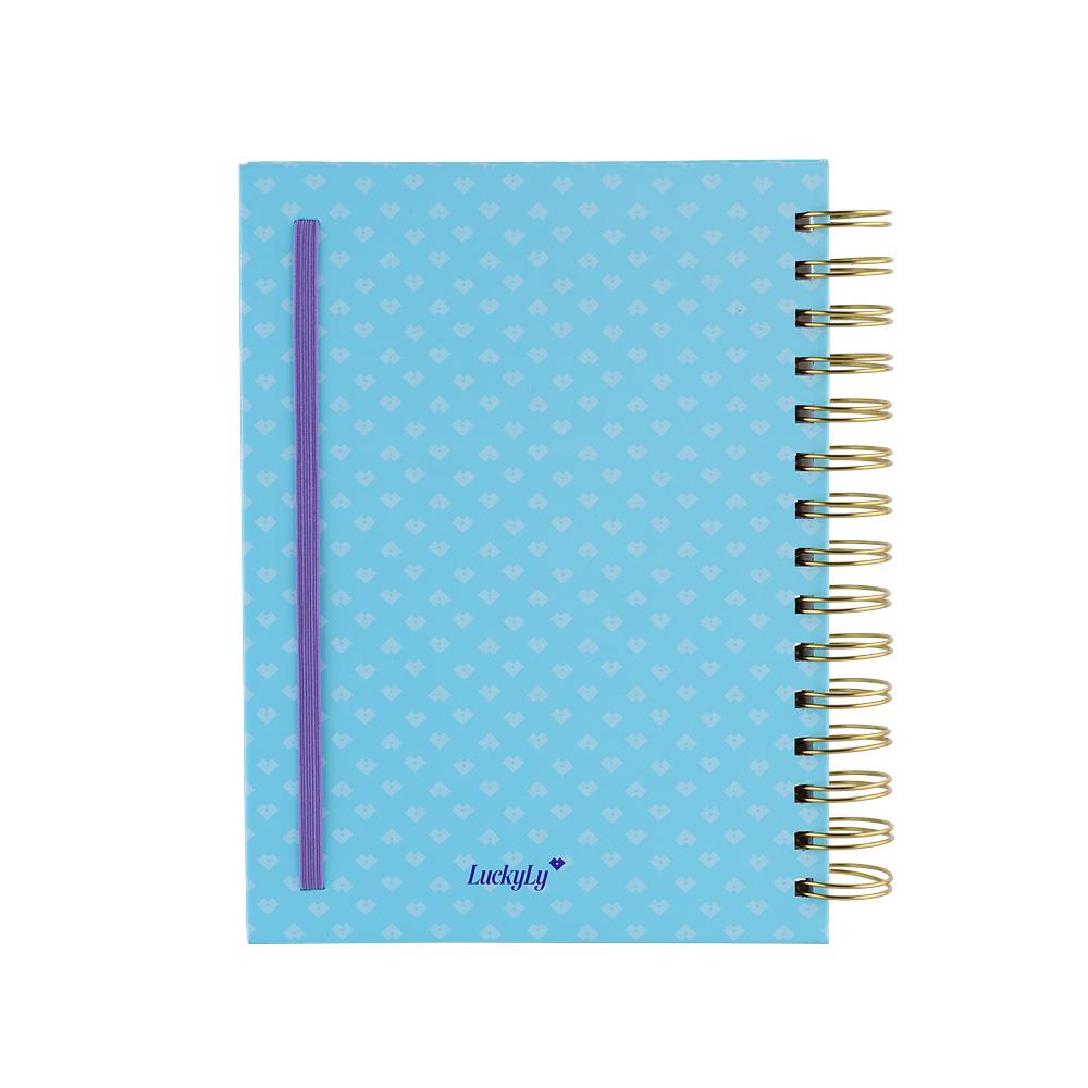Foto 3 pulgar | Libreta de Notas LuckyLy Azul Pasta Dura