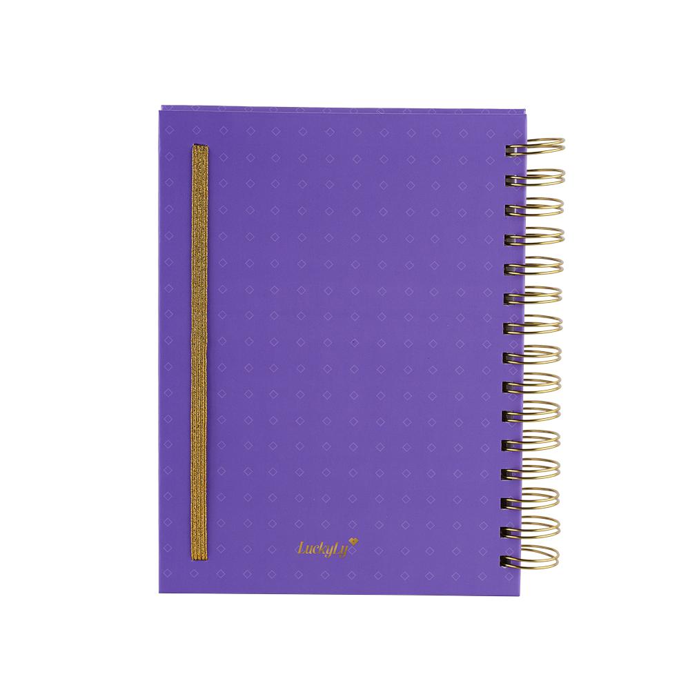 Foto 3 pulgar | Libreta de Notas LuckyLy Púrpura Pasta Dura