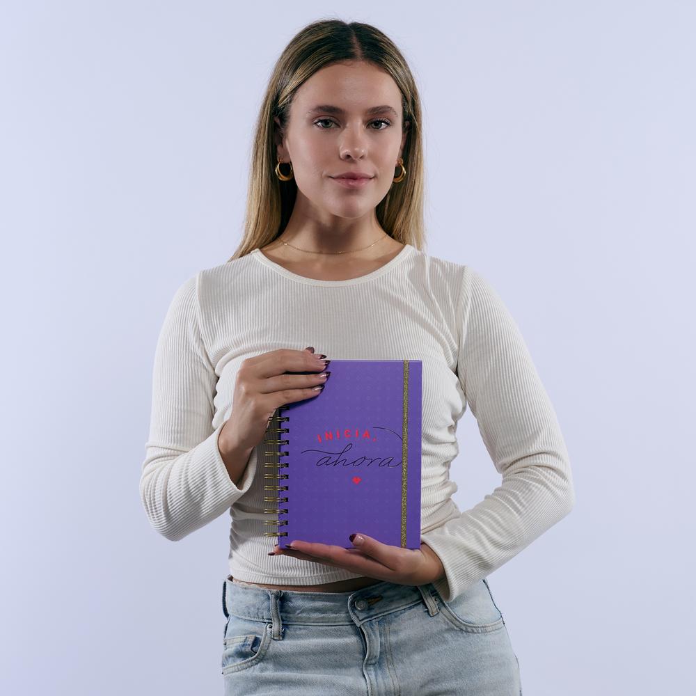 Foto 6 | Libreta de Notas LuckyLy Púrpura Pasta Dura