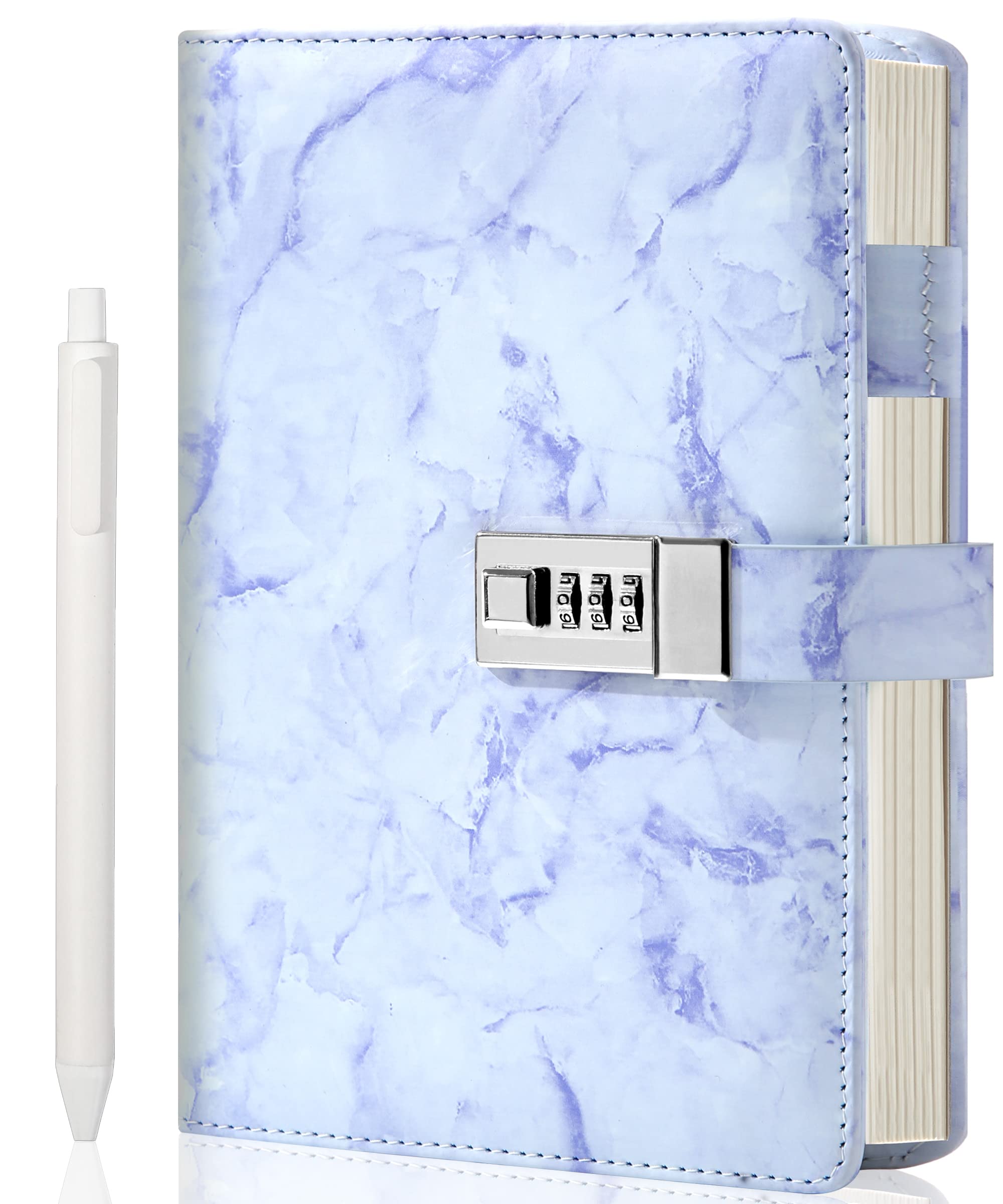Venta Internacional - Agenda Cagie Marble Con Cierre A5, 192 Páginas, Impermeable, Con Bolígrafo $712
