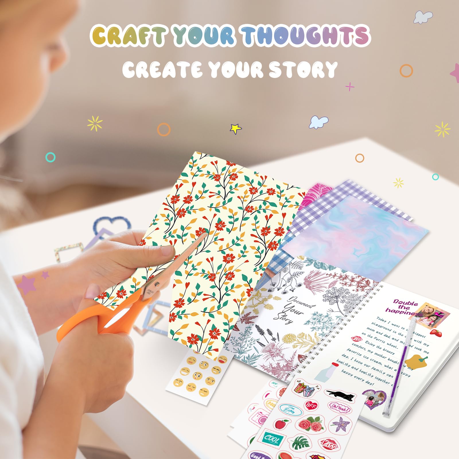 Foto 4 | Venta Internacional - Kit De Diario Diy Perryhome Para Niñas Adolescentes De 6 A 14 Años, Color Morado
