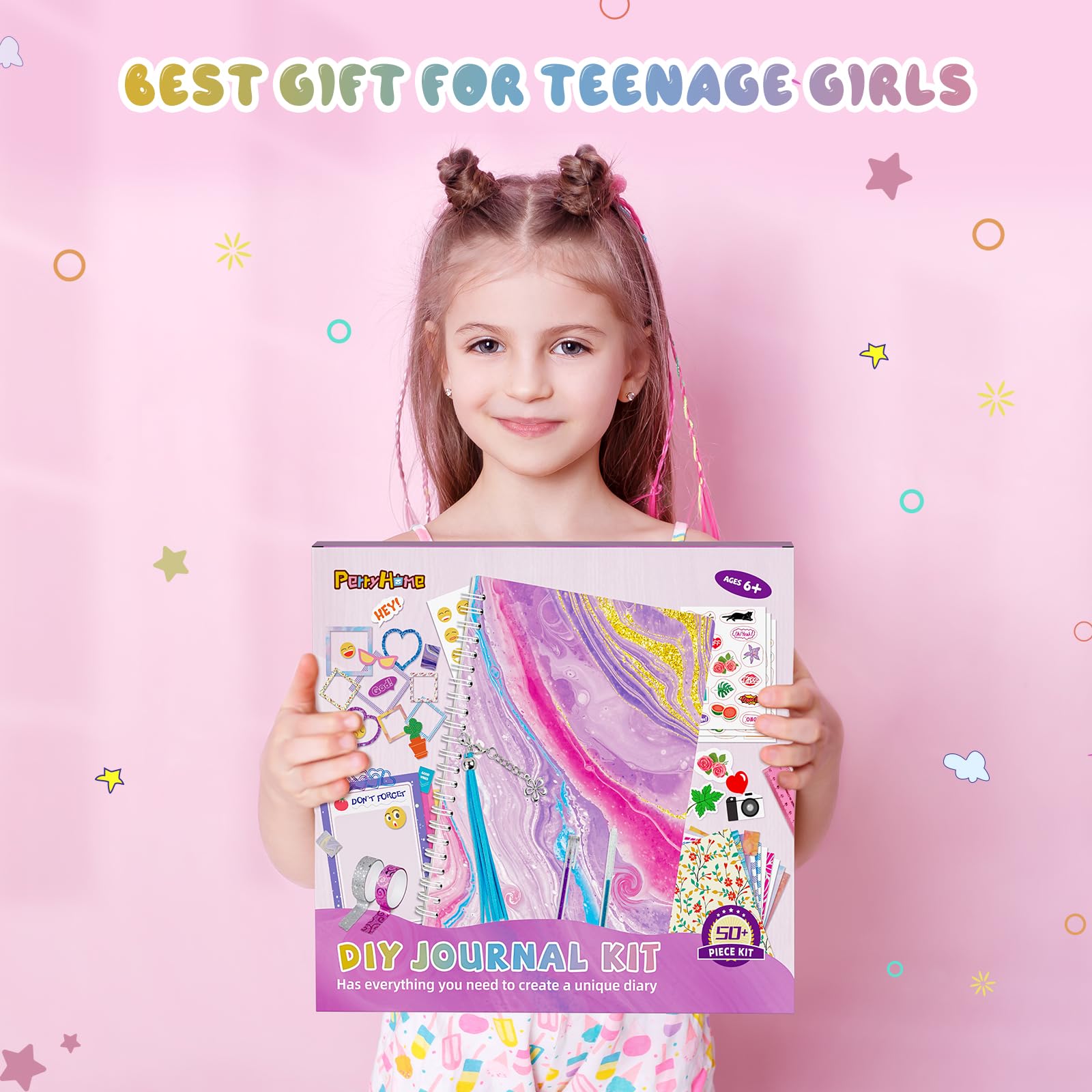 Foto 8 pulgar | Venta Internacional - Kit De Diario Diy Perryhome Para Niñas Adolescentes De 6 A 14 Años, Color Morado