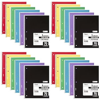 Foto 2 | Cuadernos Espirales Mead Colores Surtidos 10-1/2''x8'' 24 Piezas de 70 Hojas C/U Rayado - Venta Internacional