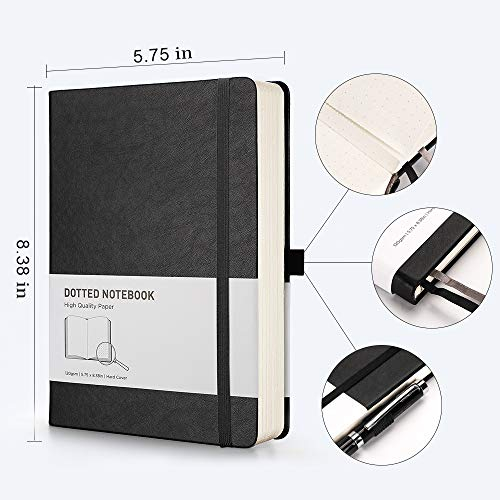 Foto 5 pulgar | Cuaderno Punteado Rettacy A5 con 256 Páginas Perforadas y cuero PU - Venta internacional