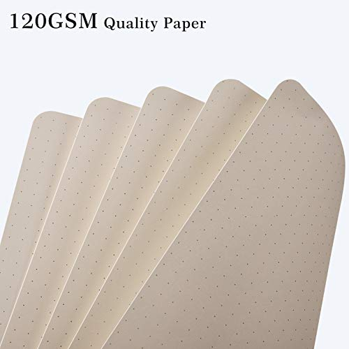 Foto 6 pulgar | Cuaderno Punteado Rettacy A5 con 256 Páginas Perforadas y cuero PU - Venta internacional