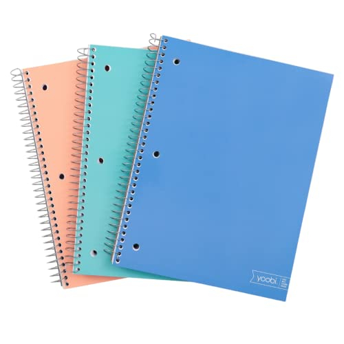 Foto 2 pulgar | Set de Cuadernos en Espiral Yoobi - 3 Asignaturas 150 Páginas Perforadas 3 Colores - Sin PVC - Venta Internacional