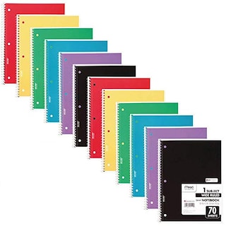 Foto 1 | Cuadernos Espiral Mead Rayado Ancho 10-1/2 X 8" 70 Hojas Colores Surtidos - Venta Internacional