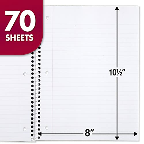 Foto 4 pulgar | Cuadernos Espiral Mead Rayado Ancho 10-1/2 X 8" 70 Hojas Colores Surtidos - Venta Internacional