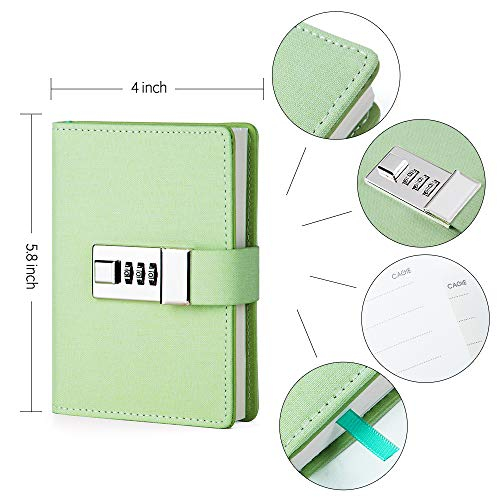 Foto 4 pulgar | Minicuaderno con Bloqueo Cagie color Verde - Venta Internacional