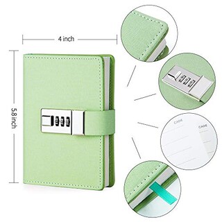 Foto 3 | Minicuaderno con Bloqueo Cagie color Verde - Venta Internacional