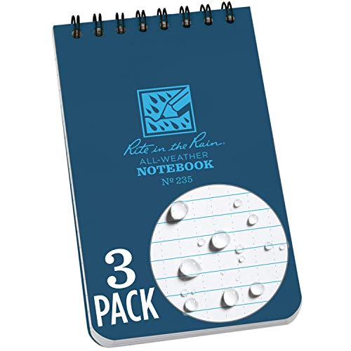 Foto 2 pulgar | Cuaderno Rite In The Rain Azul Espiral Superior 3'' x 5'' 3 Piezas - Venta Internacional