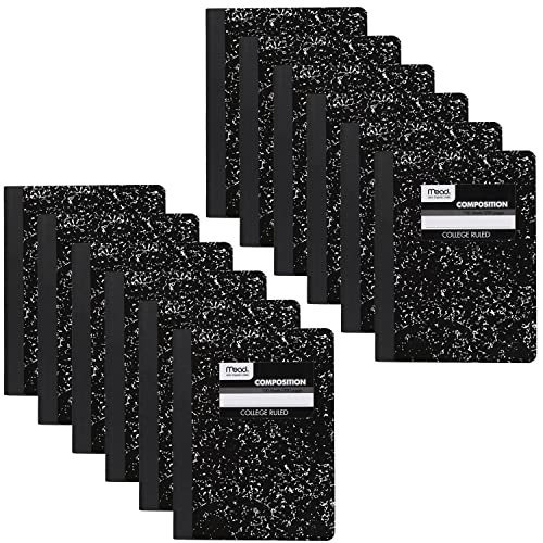 Foto 2 pulgar | Cuadernos Mead Negros 9-3/4'' X 7-1/2'' 12 Piezas de 100 Hojas C/U - Venta Internacional