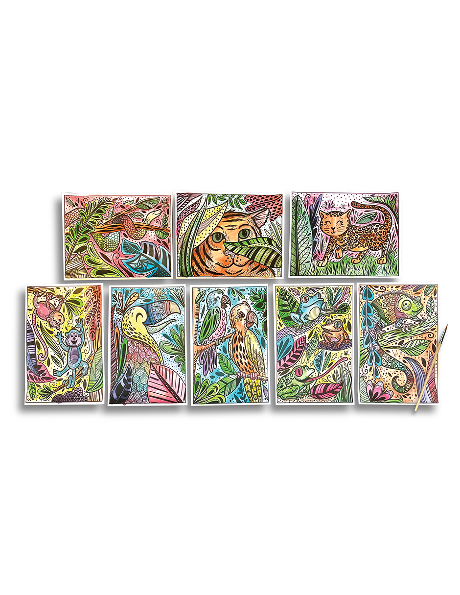 Foto 4 pulgar | Hoja de Pintura Ooly Mágica Magic Jungle