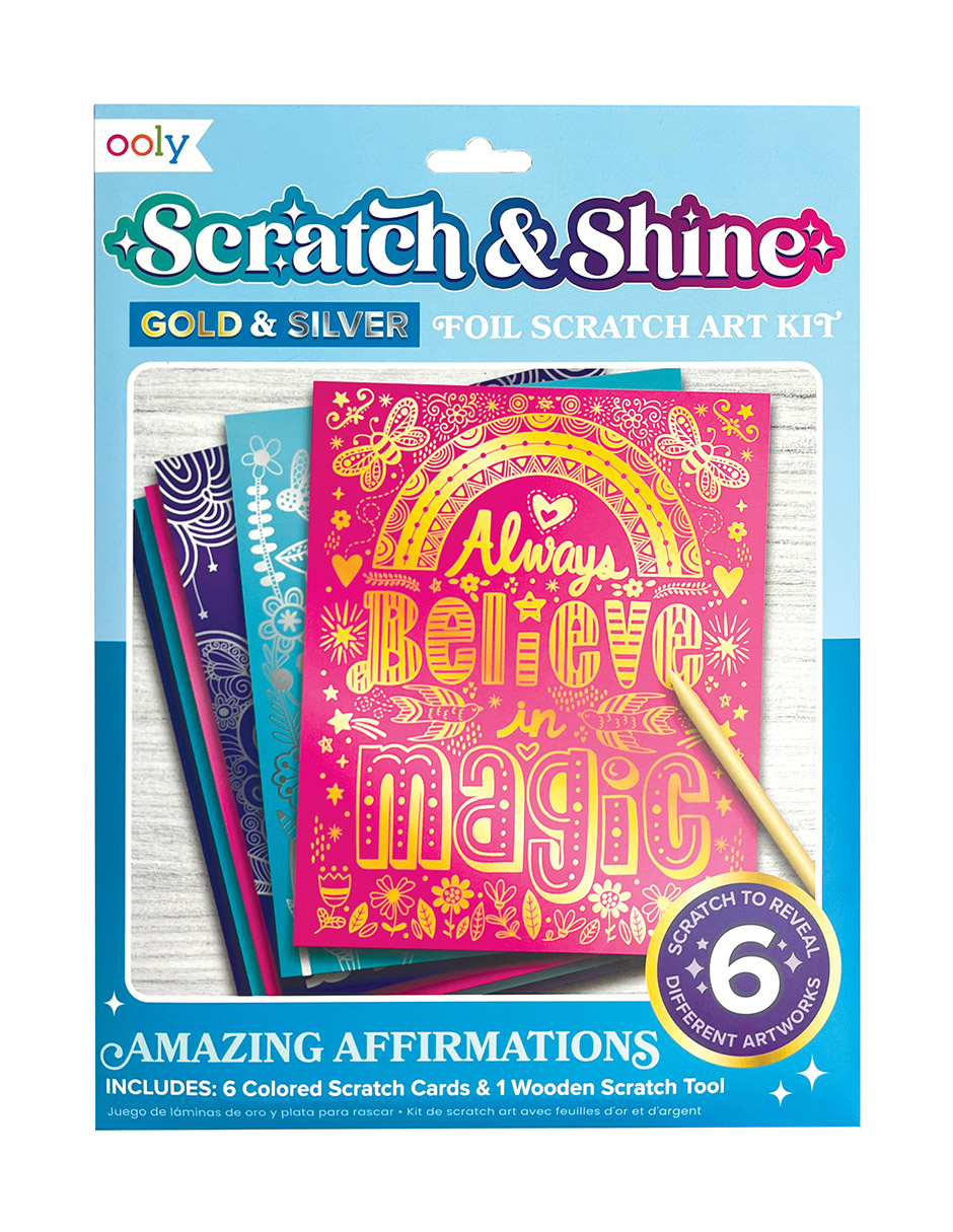 Foto 2 pulgar | Kit de Arte Ooly Scratch & Shine 6 Tarjetas