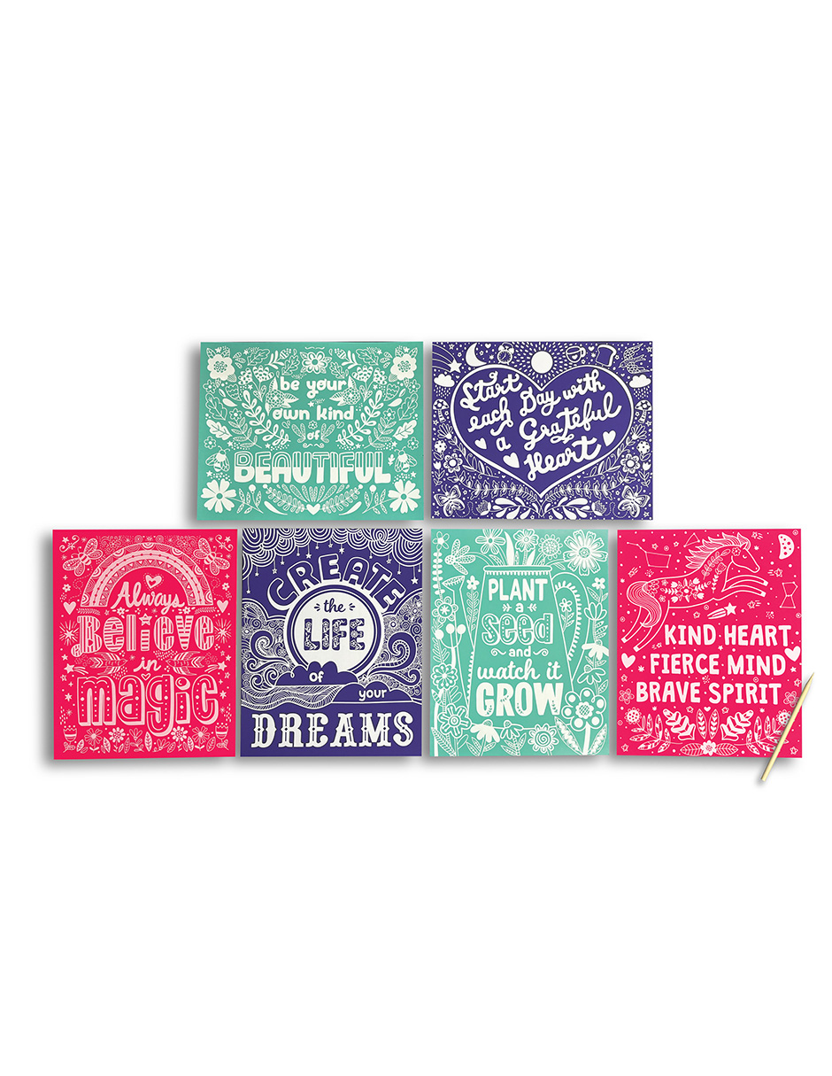 Foto 2 | Kit de Arte Ooly Scratch & Shine 6 Tarjetas