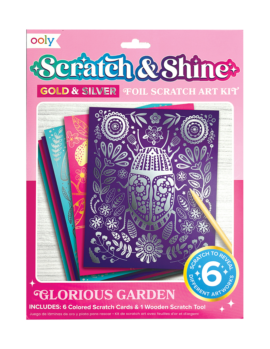 Foto 2 pulgar | Kit de Arte Ooly Scratch & Shine 6 Tarjetas