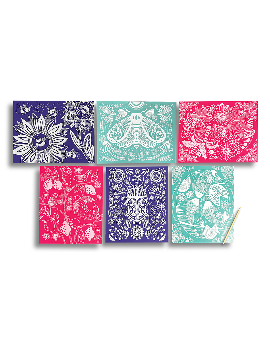 Foto 2 | Kit de Arte Ooly Scratch & Shine 6 Tarjetas