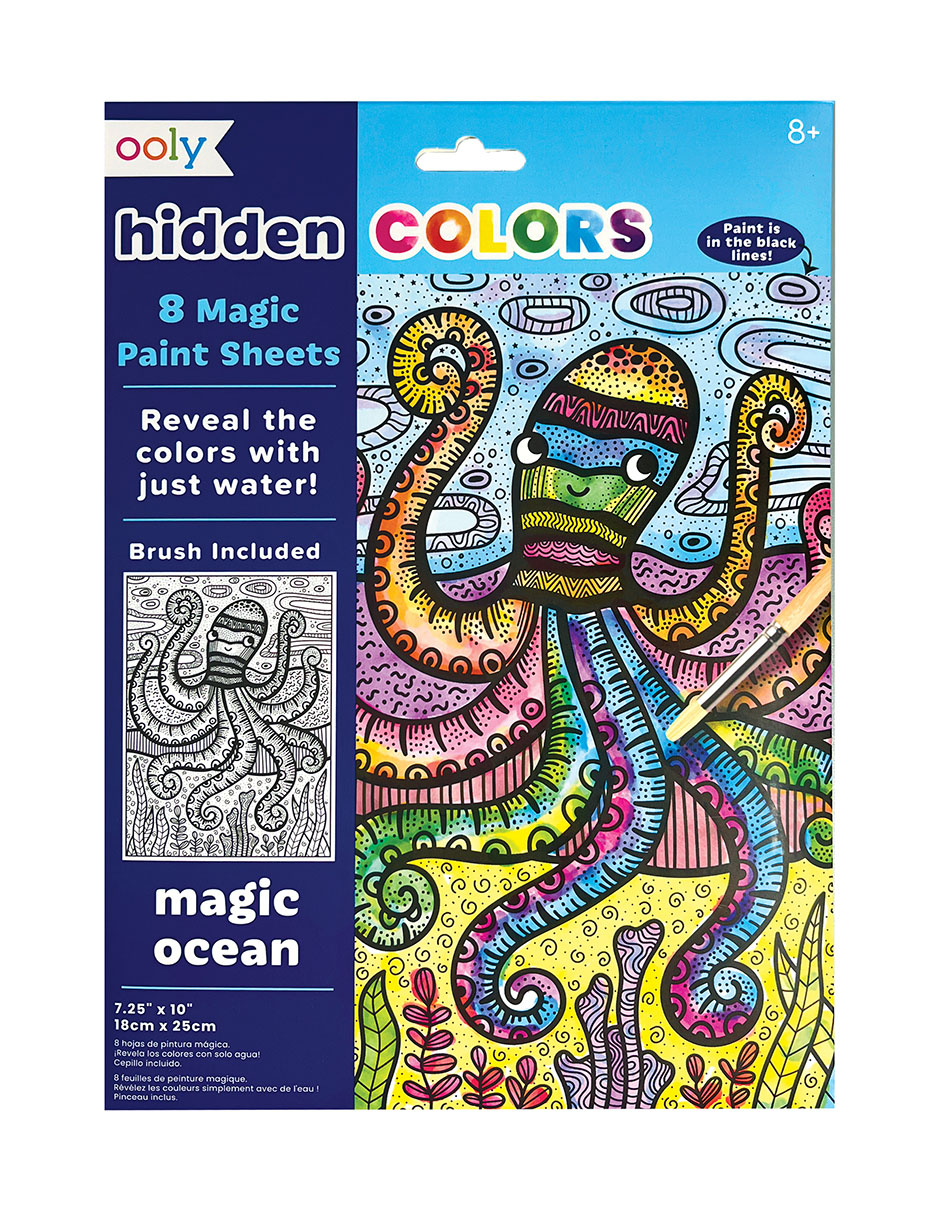 Hojas de Pintura Mágica de Colores Ocultos Magic Ocean