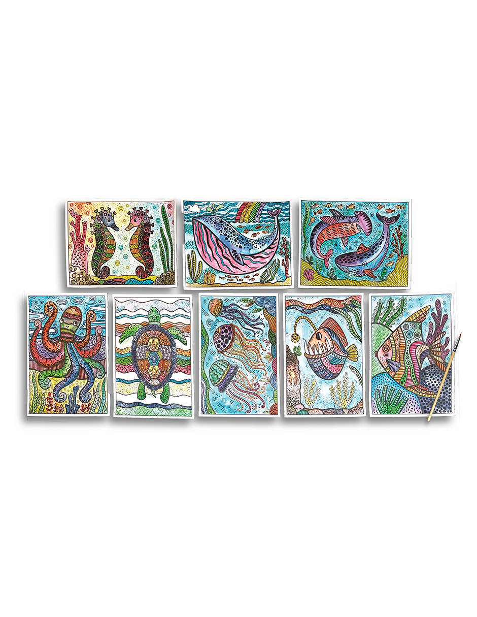 Foto 4 pulgar | Hojas de Pintura Mágica de Colores Ocultos Magic Ocean