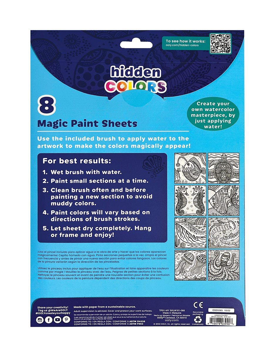 Foto 5 pulgar | Hojas de Pintura Mágica de Colores Ocultos Magic Ocean