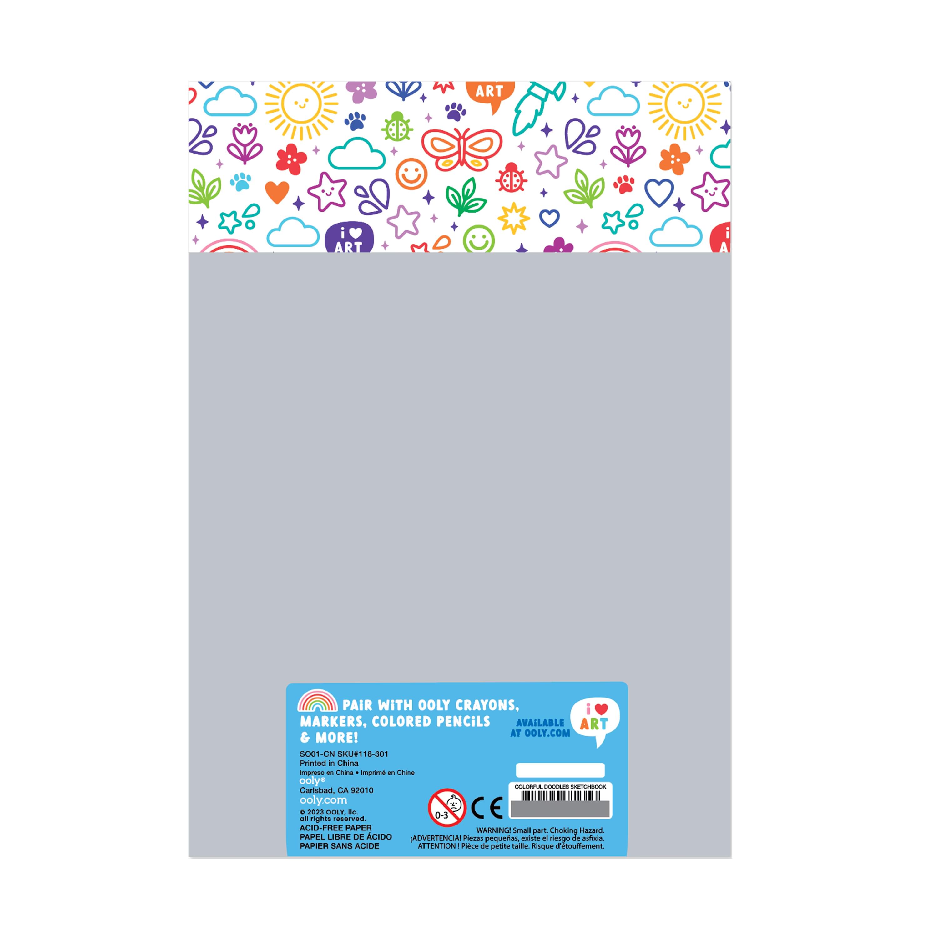 Foto 2 | Cuaderno De Bocetos Con Garabatos Coloridos