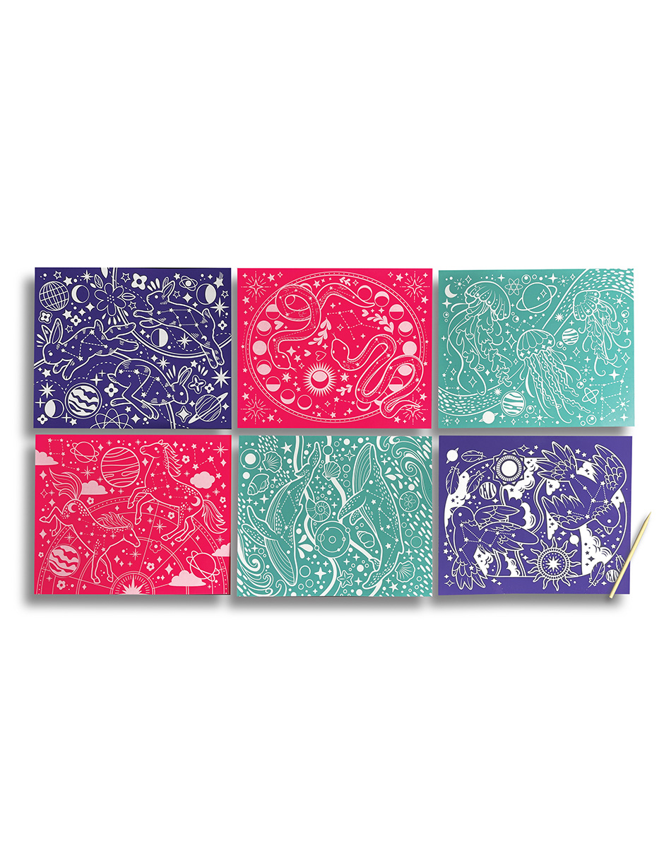 Foto 2 | Kit de Arte Ooly Scratch & Shine 6 Tarjetas