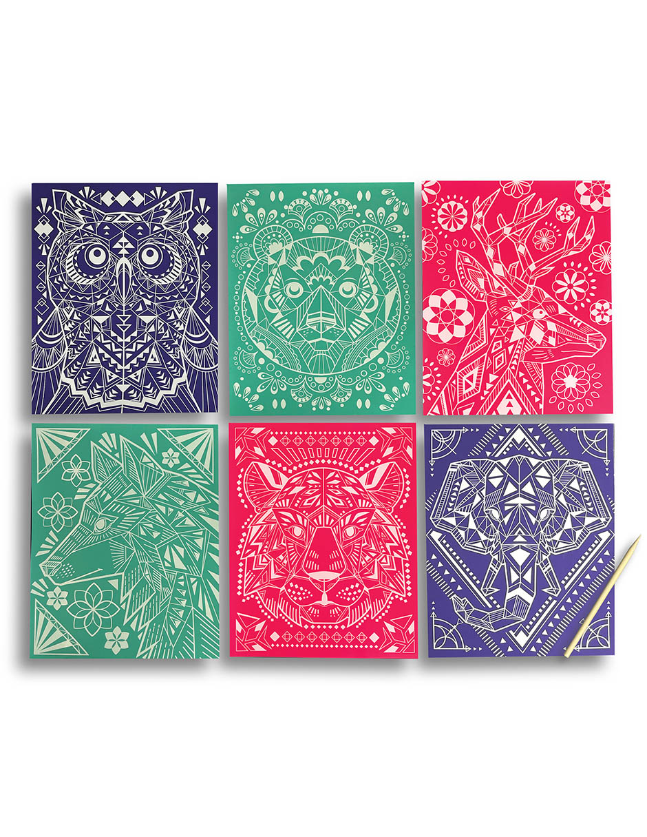 Foto 3 pulgar | Kit de Arte Ooly Scratch & Shine 6 Tarjetas