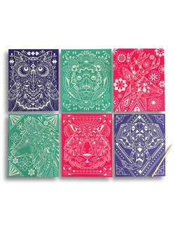 Foto 2 | Kit de Arte Ooly Scratch & Shine 6 Tarjetas