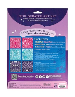 Foto 3 | Kit de Arte Ooly Scratch & Shine 6 Tarjetas