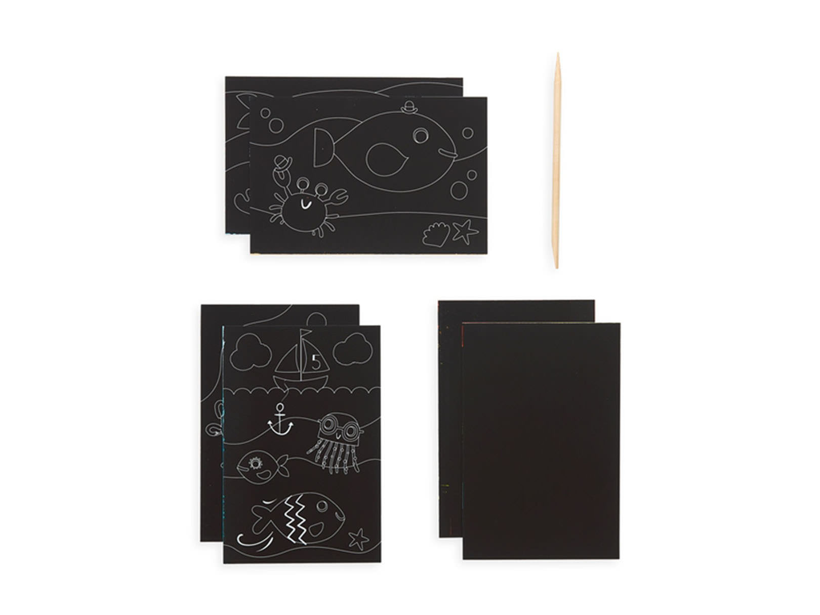 Foto 2 | Kit de Arte para Rascar y Garabatear con Peces Amigables Ooly