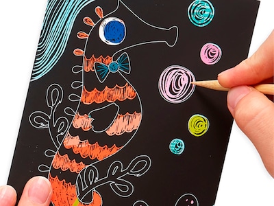 Foto 4 | Kit de Arte para Rascar y Garabatear con Peces Amigables Ooly