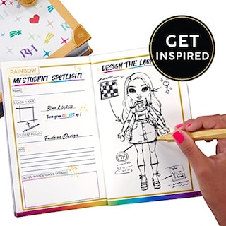 Foto 4 | Secret Journal Rainbow High Con Candado, Libro De Actividades Y Bolígrafo - Venta Internacional.